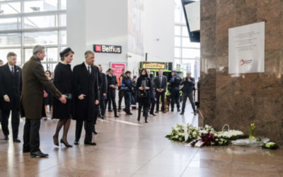 Belgičania si pripomenuli obete teroristických útokov na letisku Zaventem.