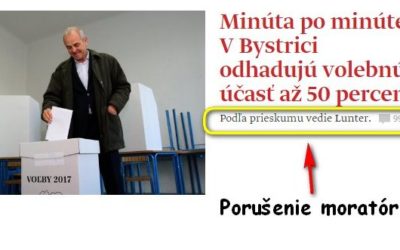 Denník SME porušil volebné moratórium – Slobodný Výber