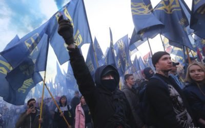 Vandali počas pochodu nacionalistov vtrhli do sídla proruskej strany.