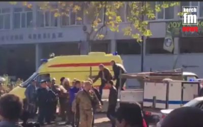 Na škole v krymskom meste Kerč vybuchlo neznáme zariadenie, 10 mŕtvych.