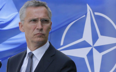 Stoltenberg bol v Slovinsku konfrontovaný s protestmi v parlamente i pred ním.