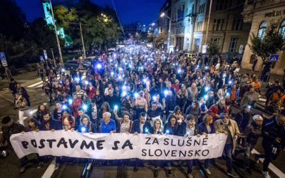 NAKA vypočúva organizátorov protestov Za slušné Slovensko, chce výpisy z účtov.