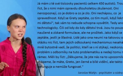 Šéf dětských psychiatrů: Greta prožívá strach a úzkost. Svět je pro ni černobílý. 