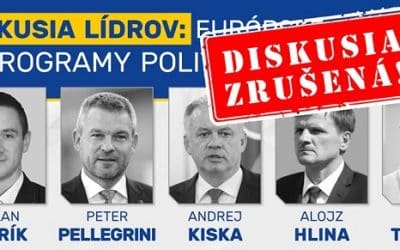Organizátori zrušili diskusiu s účasťou predstaviteľov viacerých strán. Hlina a Truban odmietli diskutovať s Uhríkom, ten reaguje: Toto je tá ich „pluralita“ názorov! 