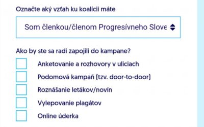 Progresívci na svojom webe hľadajú online úderku.