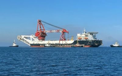 Stavba plynovodu Nord Stream 2 pokračuje. Ruská loď Fortuna zahájila práce v dánských vodách.