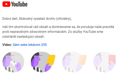 YouTube mám na týždeň zablokoval možnosť pridávať nové relácie – lebo Covid