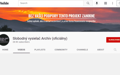Oficiálny archív rádia Slobodný vysielač na platforme YOUTUBE je oddnes minulosťou.