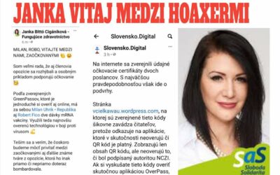 J. Mesík šokuje koľko leje štát na propagandu a podal si Jarčušku. Cigániková kritizuje komunikáciu okolo pandémie a dourážala kolegu z vlastnej strany.