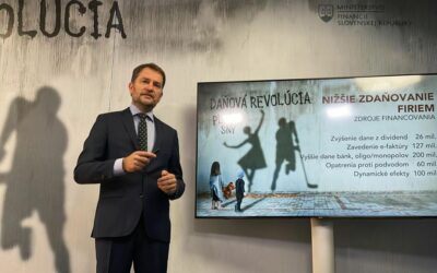 Matovič predstavil tretiu časť daňovej reformy. Firmám plánuje znížiť daň z 21 na 19 percent.