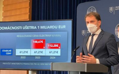 Matovič: Rodiny ušetria miliardu eur. Slovenským domácnostiam bude závidieť celá Európa, hovorí.
