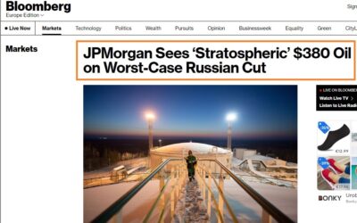 Flash – JPMorgan vidí „stratosférickou“ ropu za 380 USD v nejhorším případě ruského snížení.