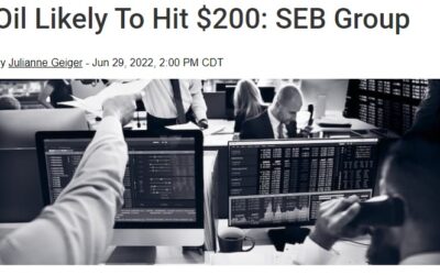 Ropa pravděpodobně dosáhne 200 $: SEB Group.
