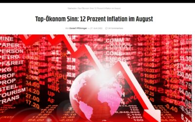 Německý ekonom Sinn – 12 procentní inflace v srpnu.