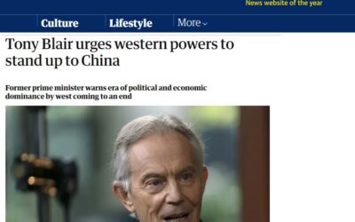 Éra západnej politickej a ekonomickej dominancie sa blíži ku koncu, hovorí bývalý britský premiér Tony Blair.