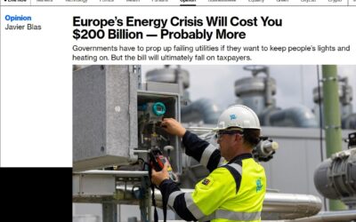 Flash – energetická krize bud e stát Evropu 200miliard USD, říká Bloomberg.