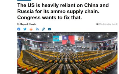 USA jsou ve svém dodavatelském řetězci munice silně závislé na Číně a Rusku.