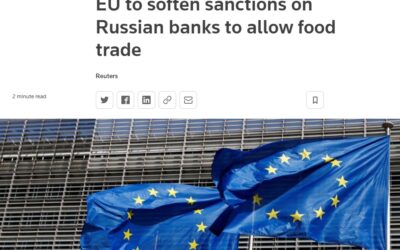 Reuters: EU zmírní sankce vůči ruským bankám, aby umožnila obchod s potravinami.