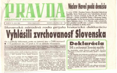Deklarácia zvrchovanosti má 30 rokov. Zo 147 poslancov bolo 113 za.