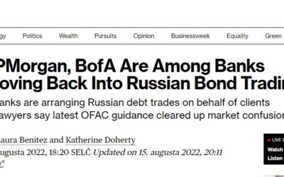 JPMorgan, BofA patří mezi banky, které se vracejí k obchodování s ruskými dluhopisy.