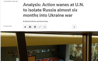 Analýza: V OSN slábne možnost, izolace Ruska necelých šest měsíců od začátku války na Ukrajině.