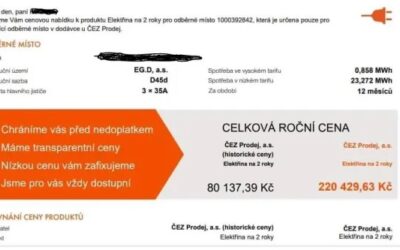 Nevtip na tento den – Předpis nových záloh na elektřinu….