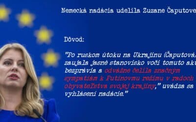 Nemecká nadácia udelila Zuzane Čaputovej Cenu slobody.
