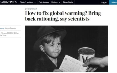 The Times: Jak napravit globální oteplování? Zaveďte přídělový systém, jako za války!