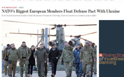 Wall Street Journal -francouzští a němečtí vůdci řekli ukrajinskému prezidentovi Zelenskému, že musí zvážit mírová jednání.
