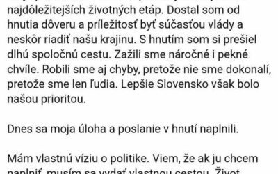 Heger odchádza z OĽANO, hovorí o vlastnej vízii v politike.