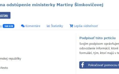 Autori petície za odvolanie Šimkovičovej tvrdia, že majú k dispozícii údaje všetkých signatárov, vrátane tých, ktorí sa rozhodli nezverejniť meno.