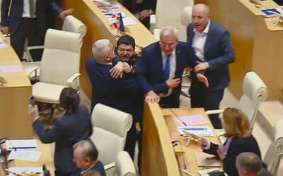 Gruzínsky parlament schválil návrh zákona o zahraničnom vplyve. Počas rokovania sa opäť pobili poslanci.