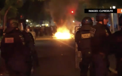 Priaznivcov francúzskej ľavice musela polícia spacifikovať slzným plynom.