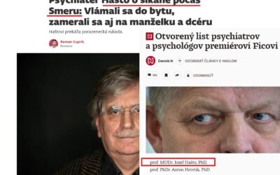 Psychiater Hašto nie je žiaden nezávislý odborník, ale pre udalosti z minulosti tvrdý antificovec.