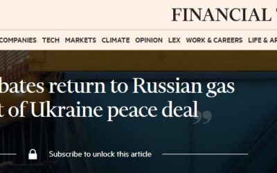 Financial Times: Európska únia vedie diskusie o návrate k ruskému plynu.