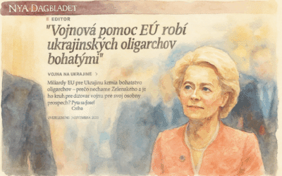 „Válečná pomoc EU obohacuje ukrajinské oligarchy“.