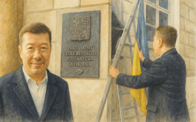 Okamura nariadil zvesenie ukrajinskej vlajky z Poslaneckej snemovne.