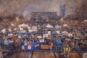 Fico volá po reforme politického systému. V Bratislave protestovali desaťtisíce ľudí. 4