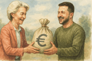 Von der Leyenová ponúkla štátom EÚ záruky za pôžičku pre Ukrajinu zo zmrazených ruských aktív. Euroclear hovorí o žalobe. 5